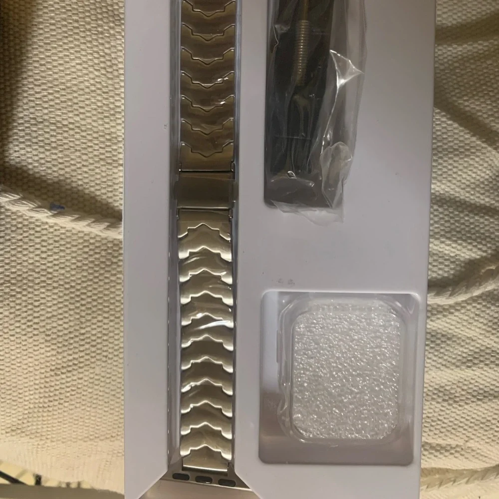 24mm watchband; stainless-steel